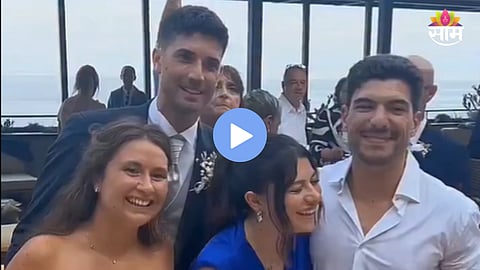 couple kissed wrong partner at wedding