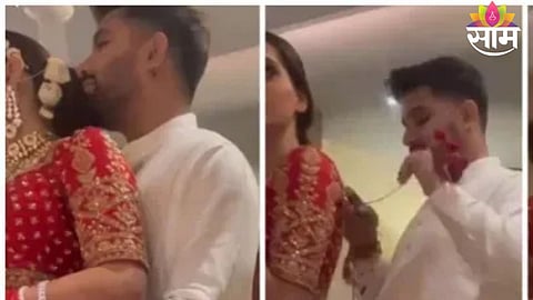 The bride and groom unknowingly streamed their private wedding night moments live on social media.