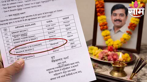 Official order issued in the name of deceased Gram Sevak Arvind Agalave sparks controversy in Beed education department.