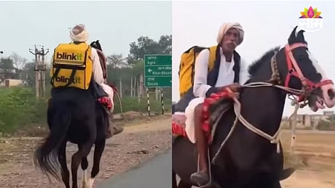 delivery boy using horse