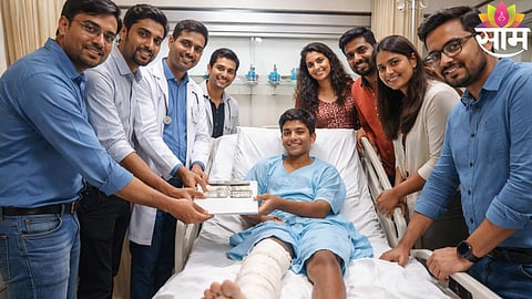 IT employees from Hinjewadi hand over funds for the successful surgery of a 15-year-old road accident victim in Pune