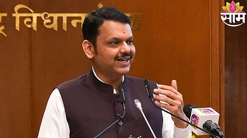 Maharashtra Chief Minister Devendra Fadnavis addressing the Assembly during the Budget Session on Marathi education and school statistics.