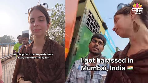 foreign travel vlogger followed in Mumbai viral video
