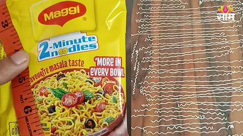 viral video counting maggi noodles strands