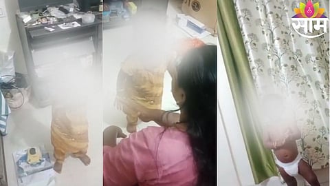 A shocking viral video from Kalyan shows a woman allegedly beating her adopted three-year-old daughter, triggering public outrage and police action