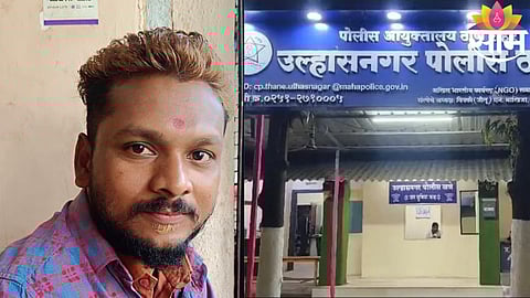 Police investigate the spot after a sanitation worker was stabbed to death in Ulhasnagar Camp No.3 while on duty.