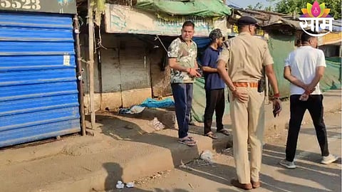 Police teams and forensic experts investigating the spot near Mahamaya Temple in Ambikapur where the woman's body was discovered