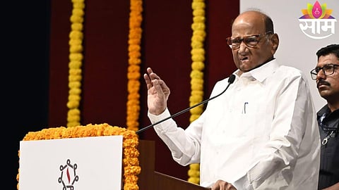 Sharad Pawar addresses media after taking oath as Rajya Sabha MP, clarifying stance on NCP merger talks.