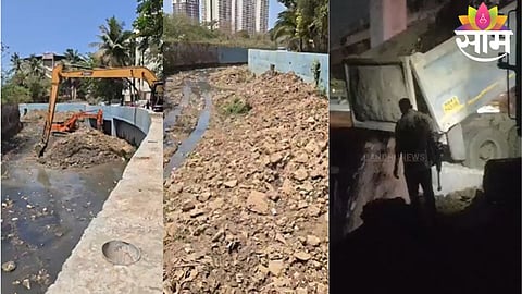 Debris allegedly dumped into drains in Borivali to fake cleaning work, sparking corruption allegations against contractors and civic officials.
