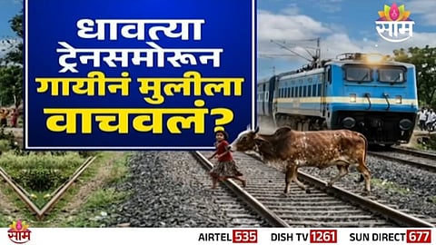 A viral video claiming a cow saved a girl from an oncoming train has been debunked as AI-generated.