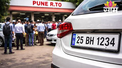 BH series number plates gain popularity in Pune as vehicle registrations rise sharply in FY 2025-26.