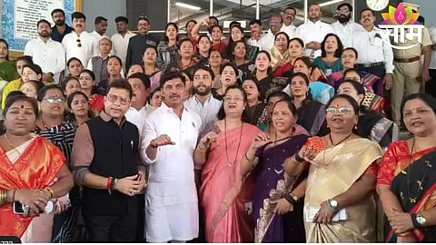 BJP leaders mistakenly chant anti-government slogans during a protest in Pimpri Chinchwad, triggering a viral political moment.