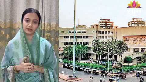 Sehar Shaikh addresses media amid caste certificate controversy in Thane.