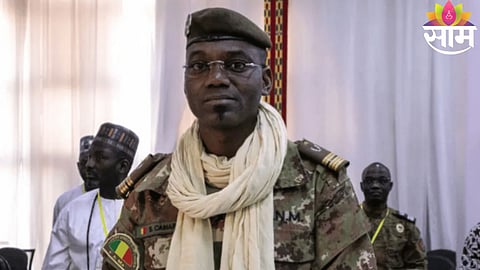 Security forces inspect the site after a deadly car bomb attack that killed Mali’s Defense Minister Sadio Camara and his family.