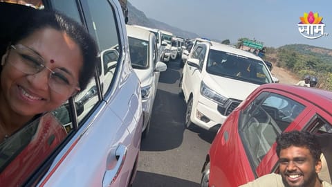 Mumbai Pune expressway traffic jam 