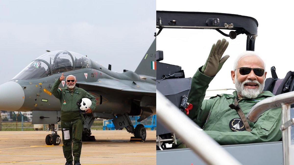 PM Modi In Tejas: PM मोदींची तेजस फायटरमधून 'गगनभरारी'; खास फोटो शेअर ...