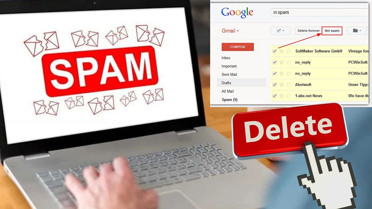 Spam Mails कसे डिलीट कराल, पाहा एका क्लिकवर स्टेप्स How to Delete Spam Mails See Steps in One