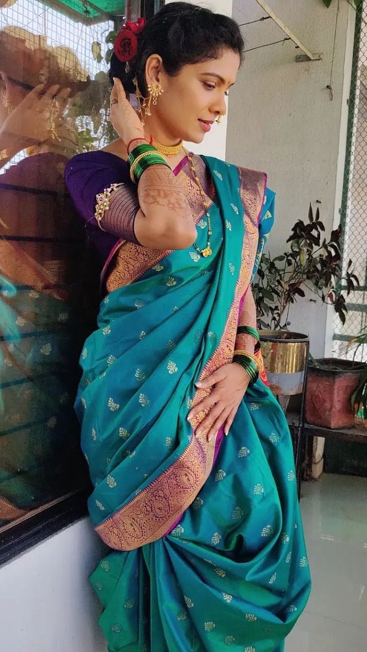 Suruchi Adarkar: सुरुची अडारकरचा मराठमोळा लूक!; नऊवारी साडीत खुललं ...
