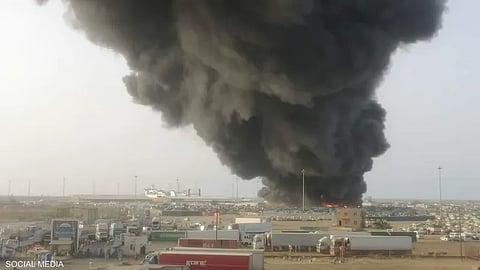 صورة من الحريق المندلع
