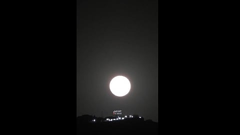  شاهد.. طلوع "القمر العملاق" من جازان أكثر سطوعًا ووضوحًا