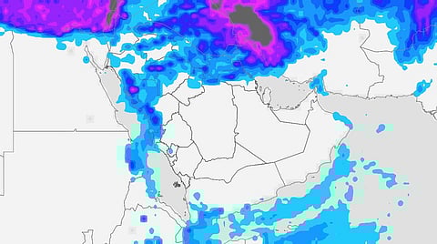 اضطرابات جوية مُرفقة بأمطار رعدية في بعض مناطق المملكة منتصف الأسبوع
