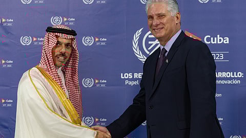 رئيس كوبا ميغيل دياز كانيل بيرموديز  يستقبل وزير الخارجية الأمير فيصل بن فرحان