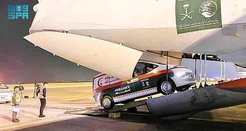 بالصور.. مغادرة الطائرة الإغاثية السعودية الثامنة لإغاثة الشعب الفلسطيني في قطاع غزة