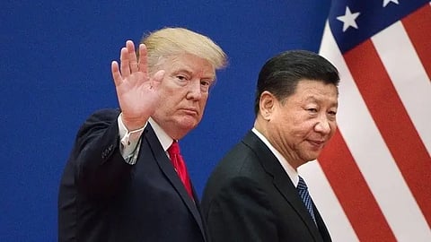 دونالد ترامب والرئيس الصيني شي جين بينغ 