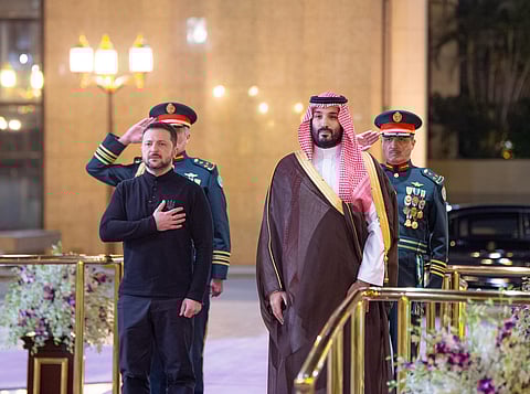 الأمير محمد بن سلمان يستقبل الرئيس الأوكراني فولوديمير زيلينسكي