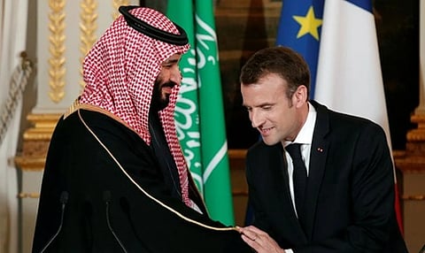 ماكرون بمنشور على "إكس": ناقشت مع سمو ولي العهد التطورات في أوكرانيا وغزة