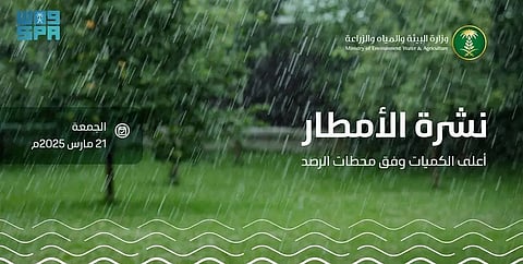 "البيئة" ترصد هطول أمطار في 10 مناطق.. ومكة المكرمة تسجّل الكمية الأعلى بـ64 ملم