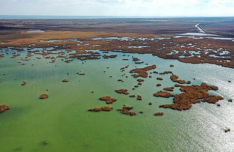 انخفاض منسوب بحر قزوين يكشف جزرًا جديدة ويغيّر ملامح السواحل الروسية