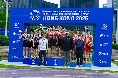 "بن جلوي" يتوج الصين بذهبية التتابع المختلط ويترأس اجتماعات الاتحاد الآسيوي للترايثلون