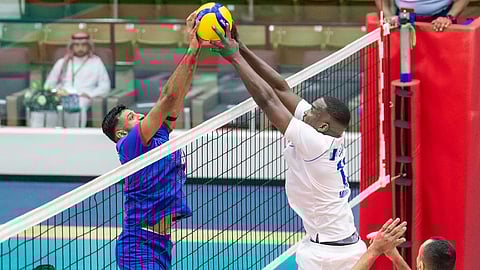 جانب من منافسات كأس الاتحاد السعودي للكرة الطائرة