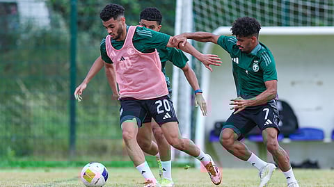 جانب من تدريبات لاعبي المنتخب السعودي تحت 23 عامًا لكرة القدم