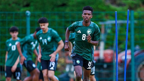 لاعبو المنتخب السعودي تحت 23 عامًا خلال التدريبات الجماعية