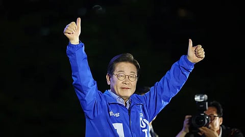 لي جاي ميونغ المرشح الرئاسي عن الحزب الديمقراطي في كوريا الجنوبية 