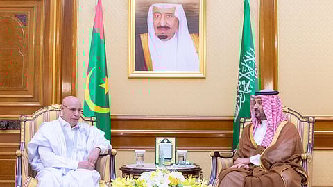 ولي العهد يلتقي الرئيس الموريتاني ويبحثان مجمل العلاقات الثنائية