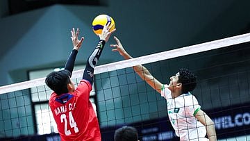 جانب من لقاء المنتخب السعودي لكرة الطائرة تحت 16 عامًا ونظيره الصيني
