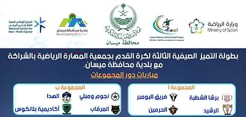 دورة التميز الثالثة تنطلق في ميسان بمنافسات كروية وفعاليات شبابية