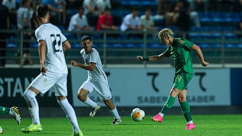 جانب من لقاء المنتخب السعودي تحت 23 عامًا ونظيره الأوزبكي