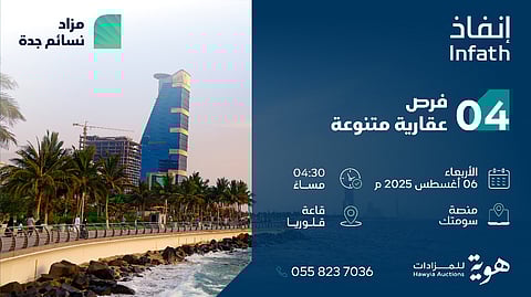 4 فرص عقارية استثمارية في مزاد نسائم جدة 