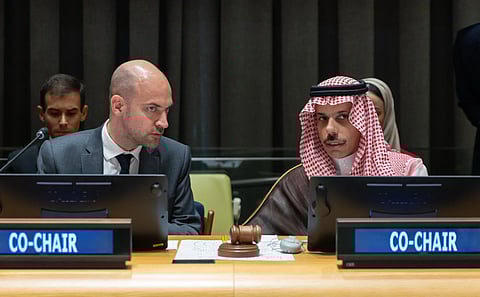 "فيصل بن فرحان": المؤتمر الدولي يدفع نحو الاعتراف بالدولة الفلسطينية وترسيخ مسار حل الدولتين