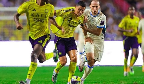 جانب من لقاء النصر والاتحاد