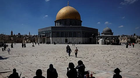 من البلدة القديمة في القدس ويظهر مسجد قبة الصخرة - 7 سبتمبر 2025 