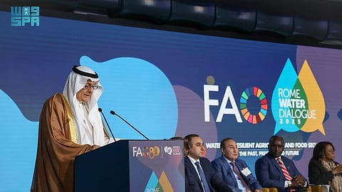 وزير "البيئة" من روما: المملكة تستهدف خفض تكلفة إنتاج المياه 50% واستهلاك المياه غير المتجددة 90% بحلول 2035