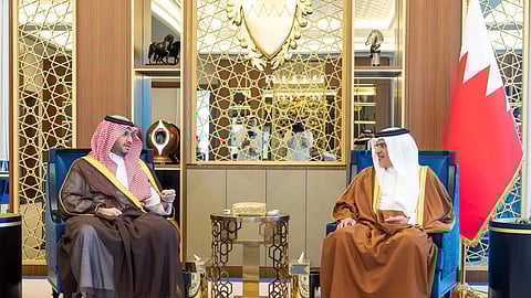 قصر القضيبية .. ولي عهد مملكة البحرين يستقبل الأمير تركي بن محمد بن فهد