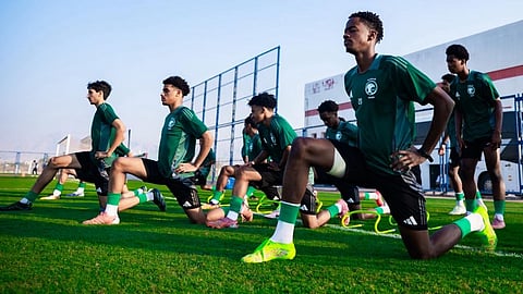 جانب من تدريبات المنتخب السعودي تحت 17 عامًا لكرة القدم