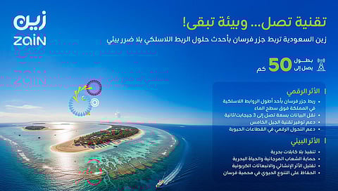 "زين السعودية" تربط جزر فرسان بأحدث حلول الربط اللاسلكي بدون ضرر بيئي