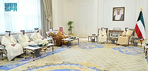 ولي عهد الكويت يستقبل الأمير عبدالعزيز بن سعود ووزراء داخلية الخليج